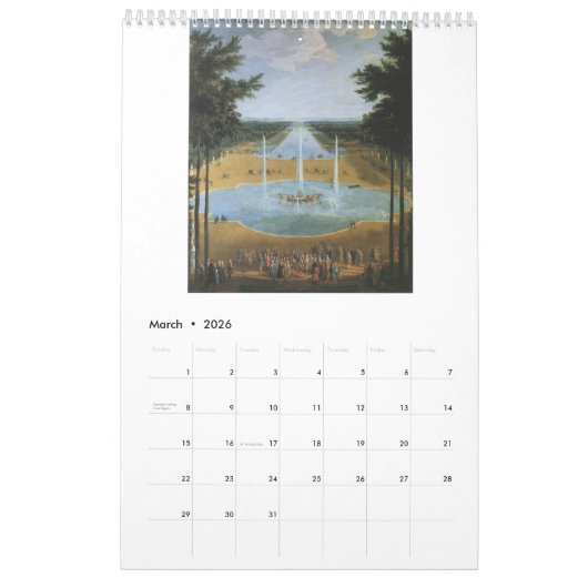 Les jardins de Versailles – Gardens of Versailles Kalender (Mär 2026)