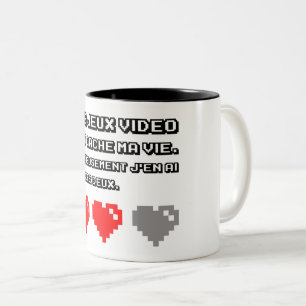 Les jeux vidéon t gâché ma vie zweifarbige tasse