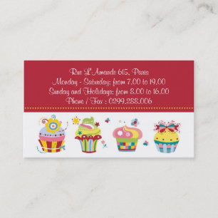 Les kleine Kuchen - Bäckerei-Visitenkarten Visitenkarte