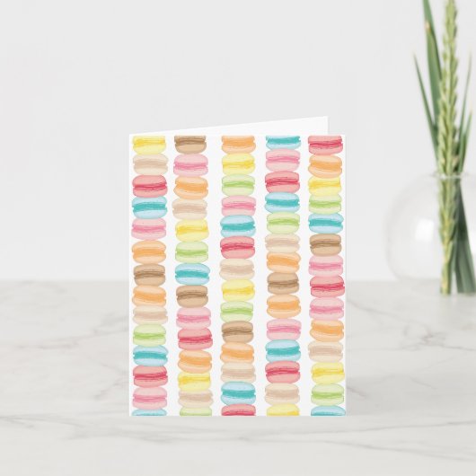 Les Macarons Blank Note Card Karte (Vorderseite)