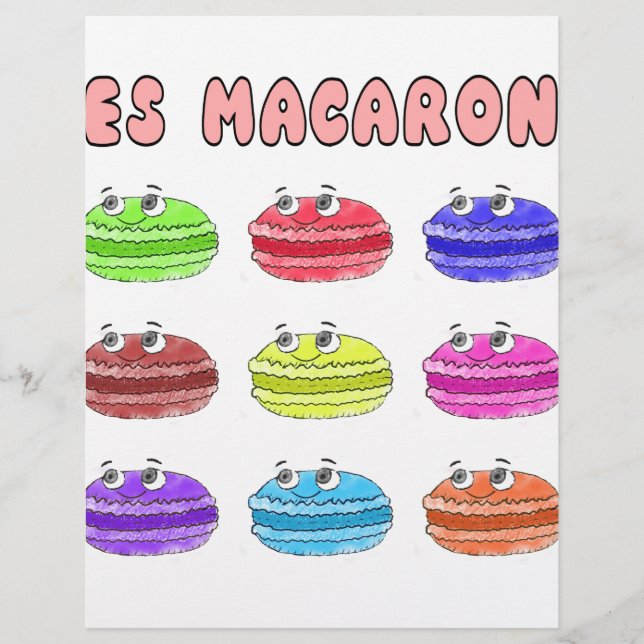 Les Macarons Niedlich Cartoon (Vorderseite)