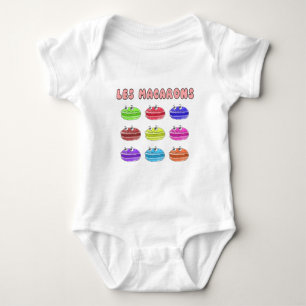 Les Macarons Niedlich Cartoon Baby Strampler