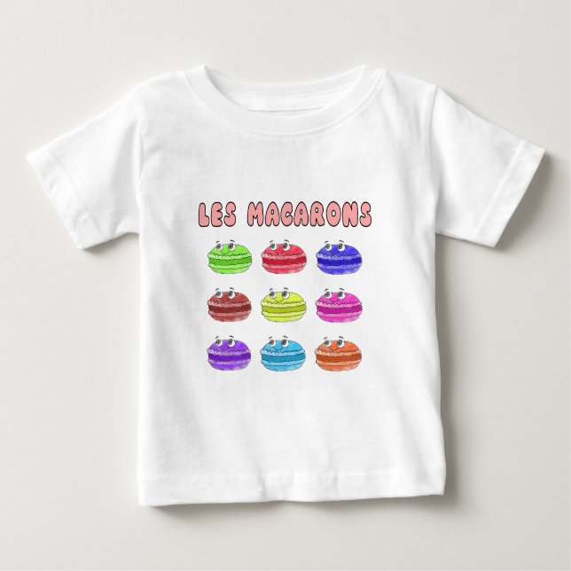 Les Macarons Niedlich Cartoon Baby T-shirt (Vorderseite)