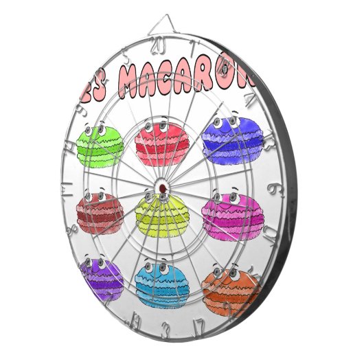 Les Macarons Niedlich Cartoon Dartscheibe (Vorderseite rechts)