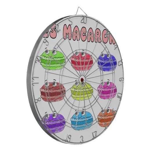 Les Macarons Niedlich Cartoon Dartscheibe (Vorderseite Links)