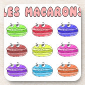 Les Macarons Niedlich Cartoon Getränkeuntersetzer (Vorderseite)