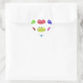 Les Macarons Niedlich Cartoon Herz-Aufkleber (Tasche)