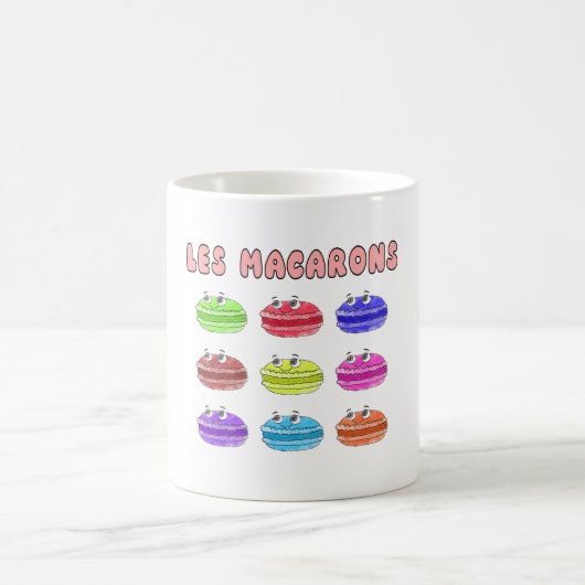 Les Macarons Niedlich Cartoon Kaffeetasse (Mittel)
