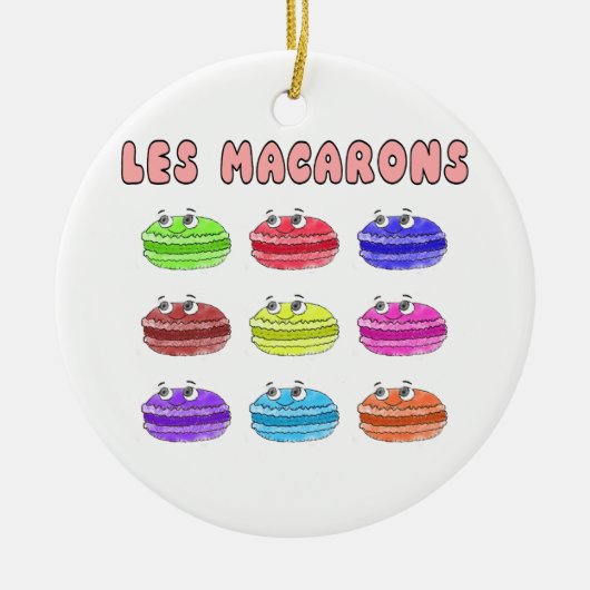 Les Macarons Niedlich Cartoon Keramik Ornament (Vorne)