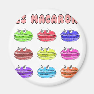 Les Macarons Niedlich Cartoon Magnet