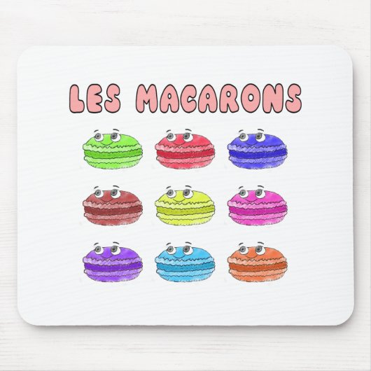 Les Macarons Niedlich Cartoon Mousepad (Vorne)