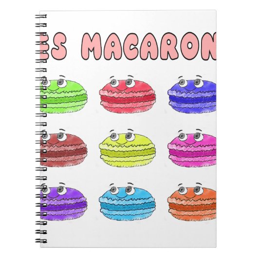 Les Macarons Niedlich Cartoon Notizblock (Vorderseite)