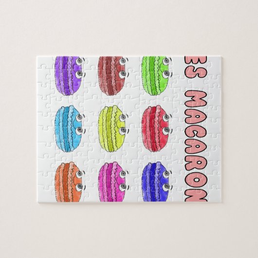 Les Macarons Niedlich Cartoon Puzzle (Horizontal)