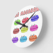 Les Macarons Niedlich Cartoon Runde Wanduhr (Winkel)