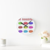 Les Macarons Niedlich Cartoon Runde Wanduhr (Zuhause)