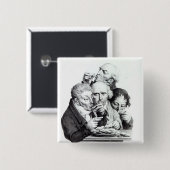 Les Mangeurs d'Huitres, 1825 Button (Vorne & Hinten)