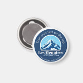 Les Menuires 3 Vallées Frankreich Skiort Souvenir Magnet (Vorderseite/Rückseite)