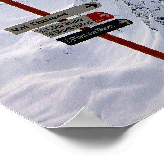 Les Menuires Drei Täler Frankreich Poster (Ecke)