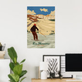 Les Menuires Skigebiet Reiseplakat Poster (Heimbüro)