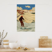 Les Menuires Skigebiet Reiseplakat Poster (Küche)