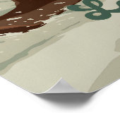 Les Menuires Snowboarden Reiseplakat Poster (Ecke)