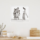 Les Merveilleuses Antique French Fashion Print Poster (Küche)