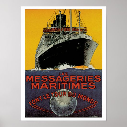 Les Messageries Maritimes Poster (Vorne)