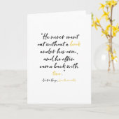 Les Miserables Gruß-Karten-Buch-Zitat Karte (Gelbe Blume)