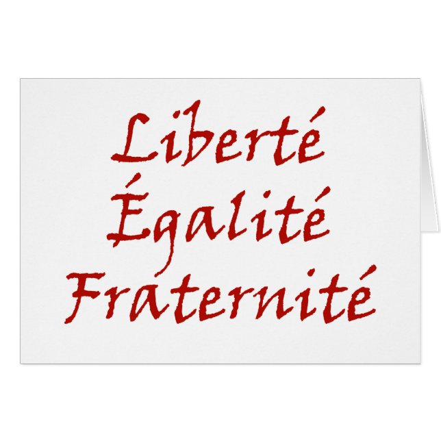 Les Misérables Liebe: Liberté, Égalité, Fraternité (Vorderseite (Horizontal))