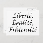 Les Misérables Liebe: Liberté, Égalité, Fraternité Postkarte (Vorne/Hinten)
