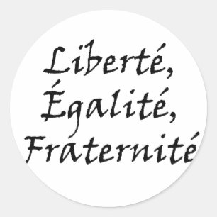 Les Misérables Liebe: Liberté, Égalité, Fraternité Runder Aufkleber