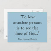 Les Misérables Quote Postcard Postkarte (Vorne/Hinten)