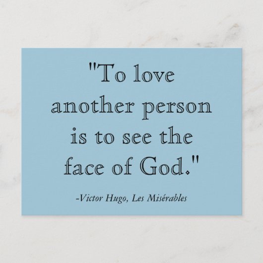 Les Misérables Quote Postcard Postkarte (Vorderseite)