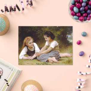 Les Noisettes: Junge Mädchen beim Sammeln von Hase Acryleinladungen