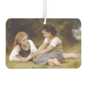 Les Noisettes: Junge Mädchen sammeln Haselnüsse Autolufterfrischer (Rückseite)