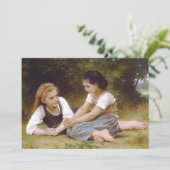 Les Noisettes: Junge Mädchen sammeln Haselnüsse Einladung (Stehend Vorderseite)