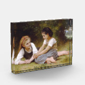 Les Noisettes: Junge Mädchen sammeln Haselnüsse Fotoblock (Links)