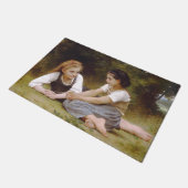 Les Noisettes: Junge Mädchen sammeln Haselnüsse Fußmatte (Schrägansicht)