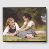 Les Noisettes: Junge Mädchen sammeln Haselnüsse Gästebuch (Rückseite)