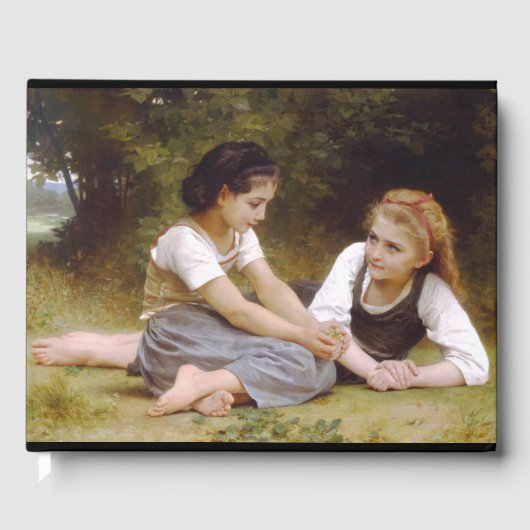 Les Noisettes: Junge Mädchen sammeln Haselnüsse Gästebuch (Vorderseite)