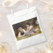 Les Noisettes: Junge Mädchen sammeln Haselnüsse Geschenktütchen (Ausgeschnitten)