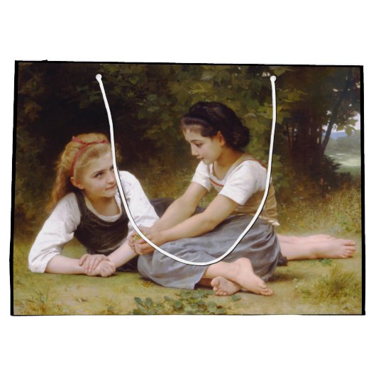 Les Noisettes: Junge Mädchen sammeln Haselnüsse Große Geschenktüte (Rückseite)