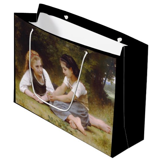 Les Noisettes: Junge Mädchen sammeln Haselnüsse Große Geschenktüte (Vorderseite Schrägansicht)