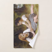 Les Noisettes: Junge Mädchen sammeln Haselnüsse Handtuch (Handtuch)