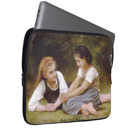 Les Noisettes: Junge Mädchen sammeln Haselnüsse Laptopschutzhülle (Vorne Rechts)