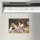 Les Noisettes: Junge Mädchen sammeln Haselnüsse Magnet (In Situ (Geschirrspüler))