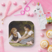 Les Noisettes: Junge Mädchen sammeln Haselnüsse Pappteller (Party)