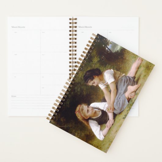 Les Noisettes: Junge Mädchen sammeln Haselnüsse Planer (Anzeige)