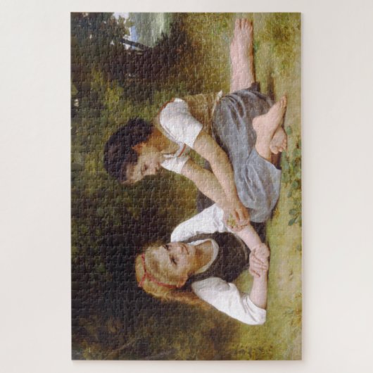 Les Noisettes: Junge Mädchen sammeln Haselnüsse Puzzle (Vertikal)