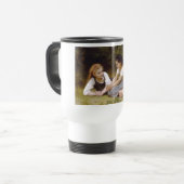 Les Noisettes: Junge Mädchen sammeln Haselnüsse Reisebecher (Vorderseite Links)